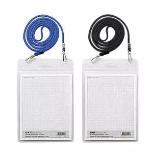 관광 목걸이 명찰 세로형 이름표줄 투명 네임택 카드 고리형