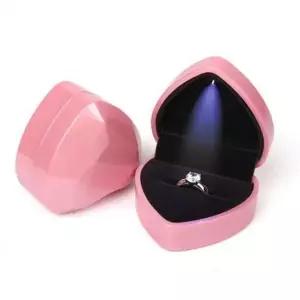 [하프클럽/]LED 하트 데일리 케이스 반지 클래식 주얼리 보석상자