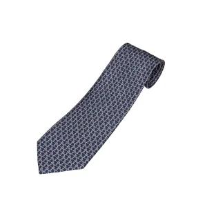 [페라가모] 간치니 프린트 실크 타이 넥타이 35_0300_0732145_NAVY