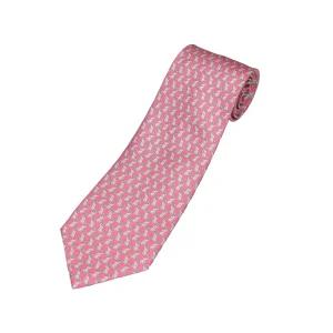 [페라가모] 코끼리 프린트 실크 타이 넥타이 35_0445_0743141_ROSA