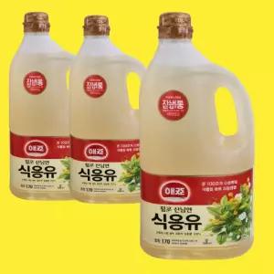 사조 해표 콩기름 식용유 1.8L X 3병 대두유