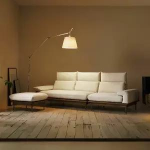 도손 4인용 알파인 패브릭 헤드레스트 원목소파