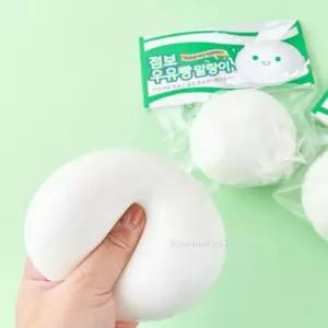 (6개 색랜덤) 큰 우유빵 스퀴시 말랑이 세트/모찌/가게/완구/인형/젤리/가정/감각/놀이/장난감/감촉/고릴라