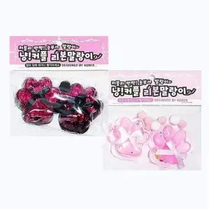 (1타 12개입) 냥 커플 리본 말랑이/가게/인형/젤리/모찌/완구/가정/감각/놀이/장난감/감촉/고릴라/주물럭