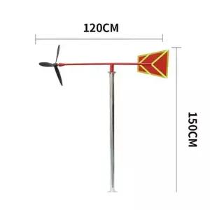 회전 풍향계 바람 레드 모델 화살표 야광 측정 윈드삭 지붕