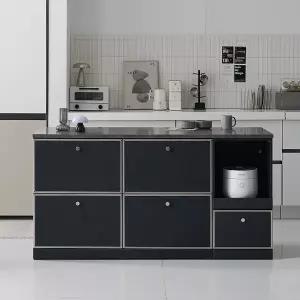 나무뜰 루넬 미드센츄리 E0 폭깊은 광파오븐 렌지 아일랜드 홈바 식탁 1600X600 MWF392C