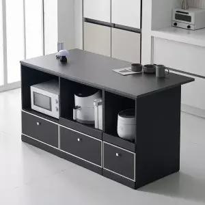 나무뜰 노바 미드센츄리 E0 폭깊은 광파오븐 렌지 아일랜드 홈바 식탁 1600X750 MWF371C