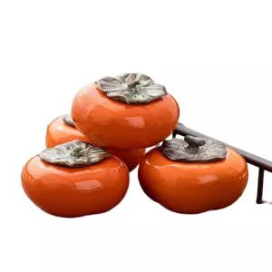 단감 차통 도자기 찻잎보관 소분통 여행용 차항아리 티통