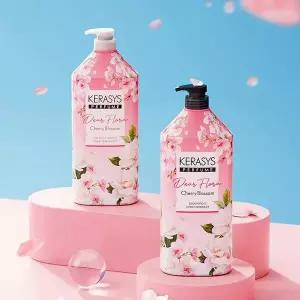 [보리보리/애경]케라시스 디어플로라 체리블라썸 1.5L 샴푸 2개 +린스 1개