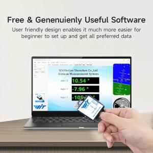 호환 WitMotion WT901C  9축 AHRS 경사계 가속도계+자이로스코프+각도+자기장(XYZ)  PC/Android 앱 제공