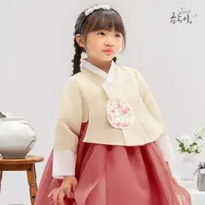[보리보리/금동이한복]여진코랄트임 아동한복 여아한복