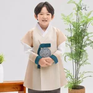 [보리보리/금동이한복]남베이지용보 아동한복 남아한복