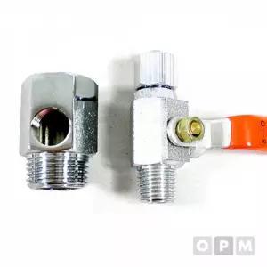 정수기밸브＋아답타셋트 /아답타15A(1/2)x밸브1/4(6mm겸용)