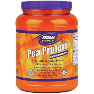 이제 순수 완두콩 단백질 분말 2파운드 용기 2팩