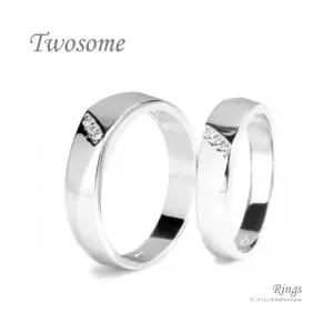 클루아조네코리아 커플 은반지 커플링 스터링실버 각인 Twosome R8243