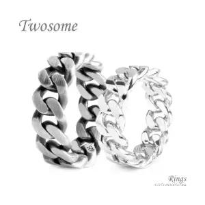 클루아조네 커플 은반지 커플링 스터링실버 Twosome R8231E