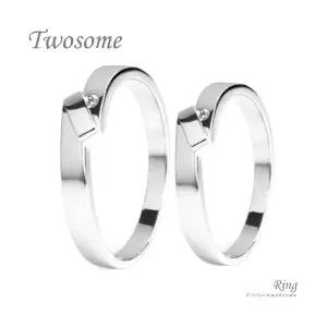 클루아조네코리아 커플 은반지 커플링 스터링실버 각인가능 Twosome R8313