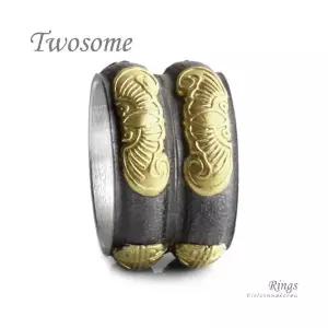 클루아조네코리아 커플 은반지 커플링 스터링실버 각인 Twosome 535K