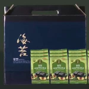 설 선물세트 식탁김 캔김 16봉 도시락김 12박스 김선물세트 광천김