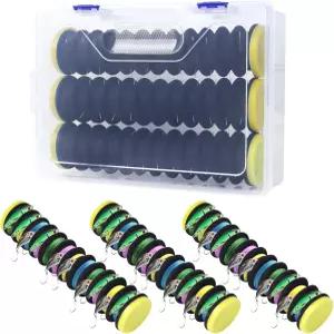 베풍얀 낚싯줄 보관함 정리함 스풀러 와인더 후크 리깅 스풀이 있는 리더 키퍼 3개