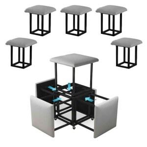 5in1 합체 스툴 의자 과 실 촬영 큐브 병원 네일샵 카페 변신 체어