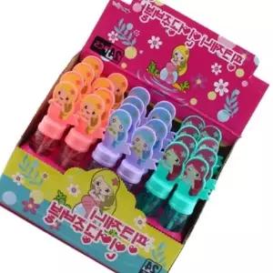 ( )인어공주 핑크제니 비눗방울 버블 미니스틱 놀이 (24개세트)