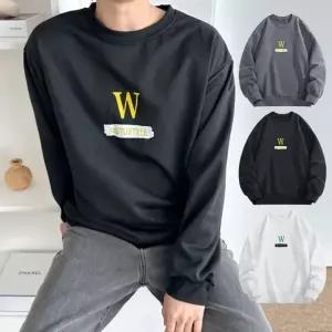 남녀공용 커플 오버핏 라운드 맨투맨티셔츠 긴팔 프린팅 간절기 가을 무지 기본 캐주얼