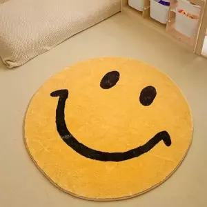 (Type 60x60cm)JIYU 스마일 발매트 거실 러그 다용도 인테리어 미끄럼방지 욕실 화장실 현관 매트