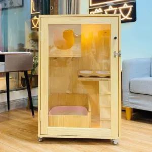 고양이 캣타워 원목 빌라 방 인테리어 애견 하우스