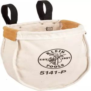 클라인 툴스 5141P 헤비 툴 백 8번 캔버스 유틸리티 튼튼한 태닝 가죽으로 강화 루프 벨트 연결