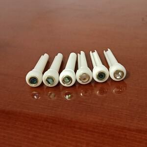 어쿠스틱 기타 브리지 핀  줄 네일  솔리드 퓨어 본  핀 풀러  6 개