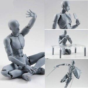 인체 모형 피규어 브라켓 포즈 장식인형 데생 인형 브래킷 가동식 소묘