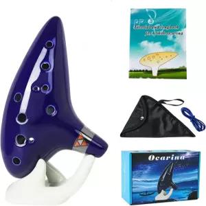 젤다 오카리나 12홀 알토 C 톤과 노래책 (젤다 전설의 노래) 오카리나는 축제 선물로 훌륭한 크리스마스