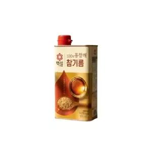 백설 100 통참깨 참기름 450ml x 2개 HW