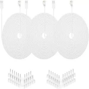 구글 네스트 카메라 충전 케이블용 3팩 케이블 캠에 지속적으로 전원을 공급할 수 있는 26피트 방수