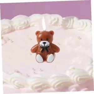 [하프클럽/]케이크초 해피니스리본곰생일초5개입생일케이크캐릭터초