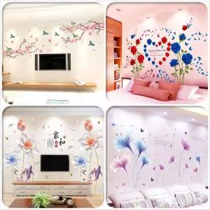 해바라기 동양화벽지 홈데코 포인트스티커