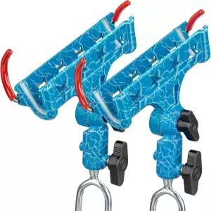 지상 낚시용 퀄리 낚싯대 홀더 모든 금속 자동 잠금 대형 조절식 선반 접이식 2개 낚시 액세서리