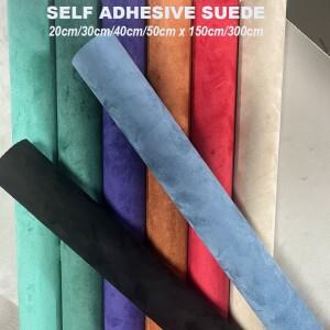 자체 접착 스웨이드 가죽 블랙 수공예품 차량 도어 패널 지붕 AB 필러 센터 콘솔 장식