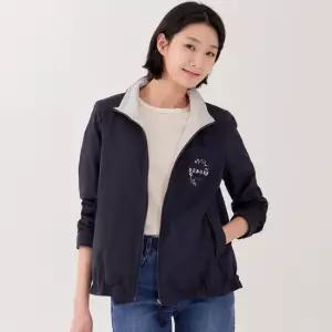 [지센] 스판 콘트라스트배색 반넥 코쿤 코트 LCCAP225_DN