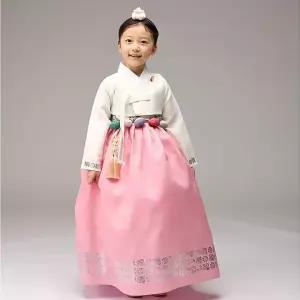 아이저고리+분홍치마+브로찌 수복은박