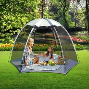 스크린 하우스 텐트 휴대용 캐노피와 모기장이 있는 야외 방은 파티오 뒷마당 가제보 피크닉 메시에
