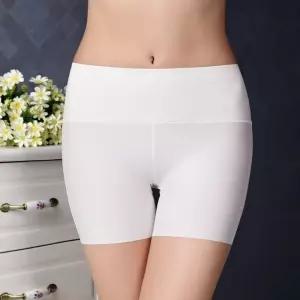 여성 밴딩 통풍 고탄력 하이웨스트 속바지 화이트 속반바지 5부속바지