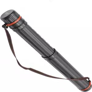 VViViD 초대형 블랙 플라스틱 텔레스코핑 트랜짓 포스터 및 문서 보관 튜브(조절 가능한 나일론 휴대용