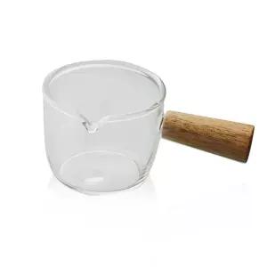 홈카페 우드 손잡이 에스프레소 샷잔 내열유리 시럽잔 샷잔