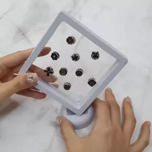 PE필름 악세사리 액자 케이스 화이트 11x11 돌반지케이스 압화액자