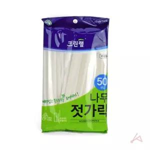 캠핑 레져 등산 낚시 일회용 나무 젓가락 50EA 일회용수저 일회용컵