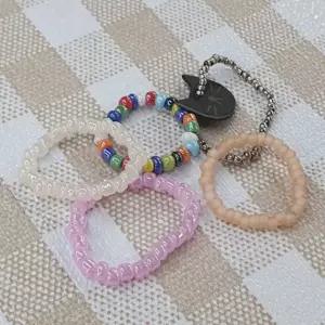 비즈키링 팔찌만들기 우레탄줄 투명 0.8mm 우레탄줄 비즈공예 비즈키링재료