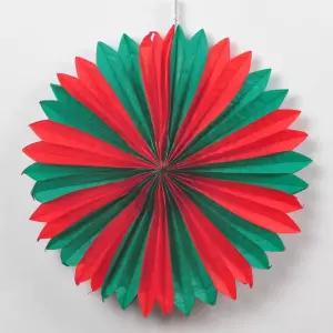 파티 페이퍼휠(중)레드그린 허니컴볼 장식 크리스마스 생일파티 생일 파티