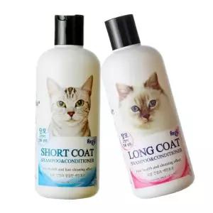 (장모)포비스 고양이 전용 샴푸 컨디셔너 300ml/반려묘/캣샴푸/보습/윤기/피부/애묘/목욕/샤워